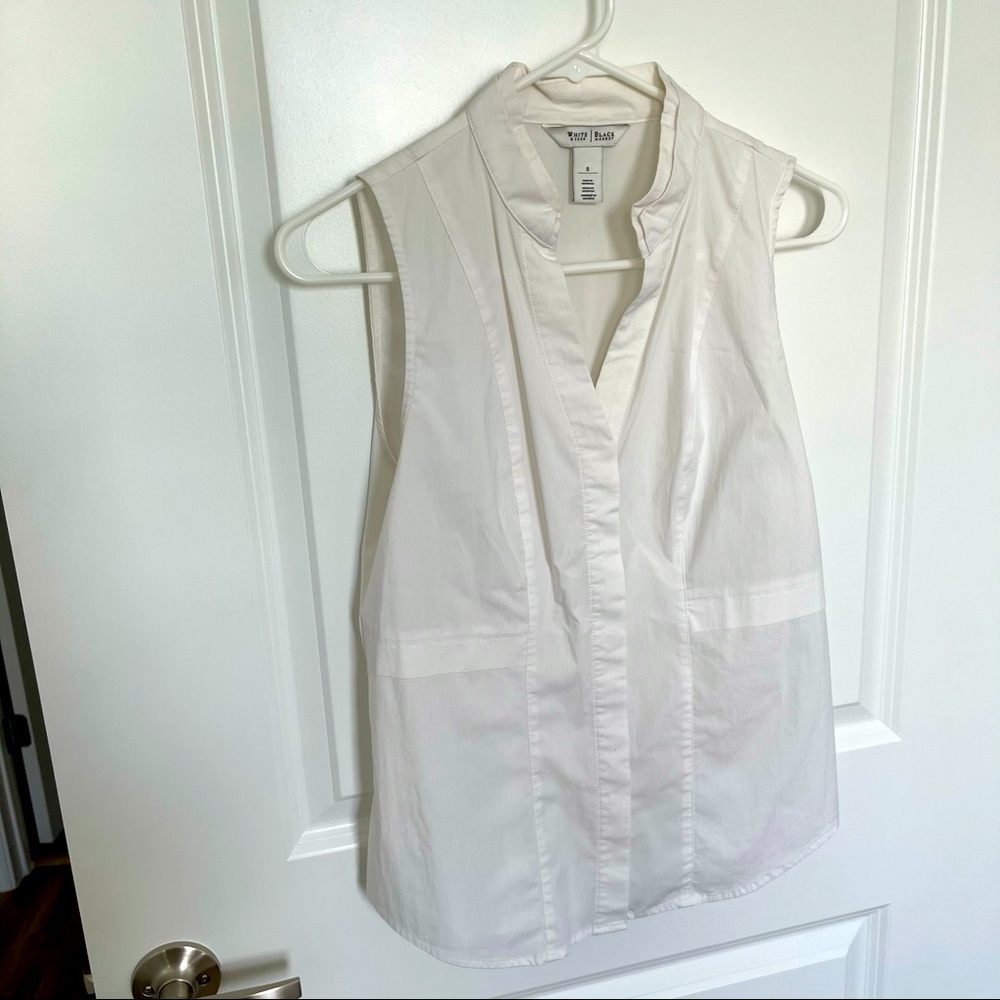 White short sleeve button down